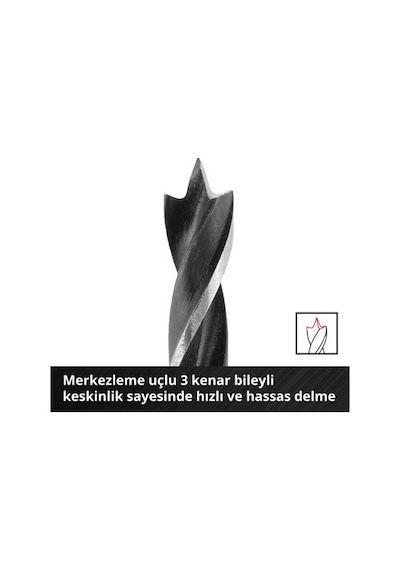 10 Parçalı Ahşap Matkap Ucu Seti Çift Spiral Yapı İle Dayanıklı