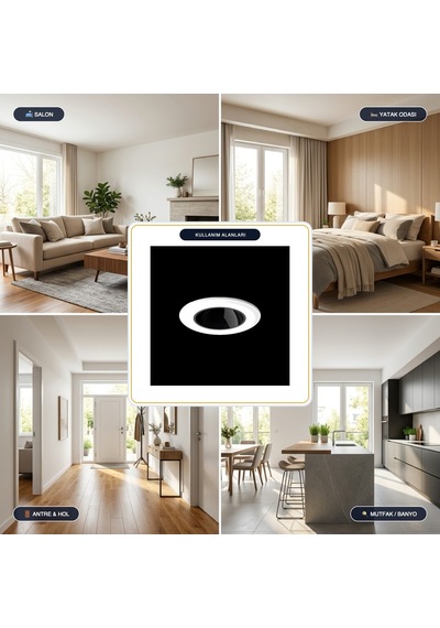 Jupıter 3000k Gün Işığı 3w Beyaz/siyah Star Light - Ls450