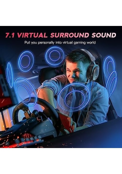 3,5 Mm Ses Jaklı Oyun Usb Kulaklığı, 7.1 Surround Ses, Çıkarılabilir Mikrofon, Ses Kontrolü, Kablolu Kulaklıklar Siyah Ps5/ps4/anahtar/xbox Denetleyici H9 İçin