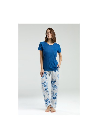 Pierre Cardin Kadın Mavi Pijama Takımı Pc8968-s-v1 Mavi