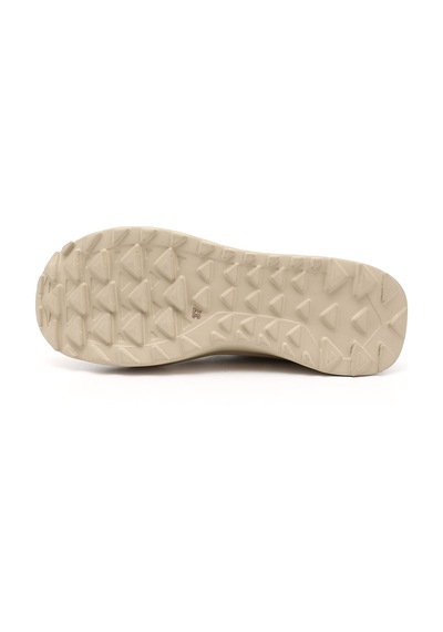 Gönderi(R) Gönderi R Bej Lastik Bağcıklı Comfort Dolgu Taban Hakiki Deri Sneaker Bej