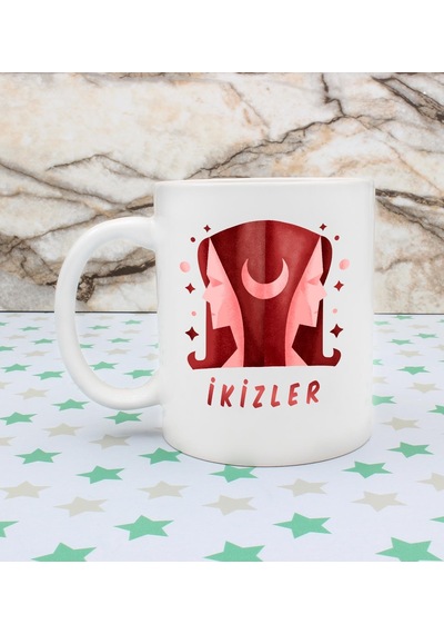 Ikizler Burcu Özel Tasarım Kupa Bardak