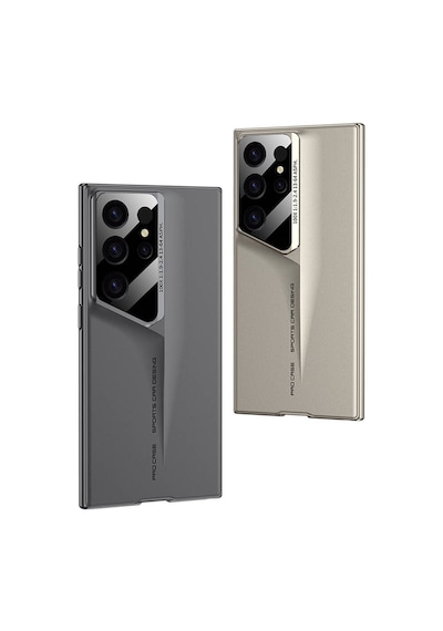 Zore Galaxy Uyumlu S23 Ultra Kılıf Ultra İnce Kamera Korumalı Sert Rubber Procase Kapak- Mor