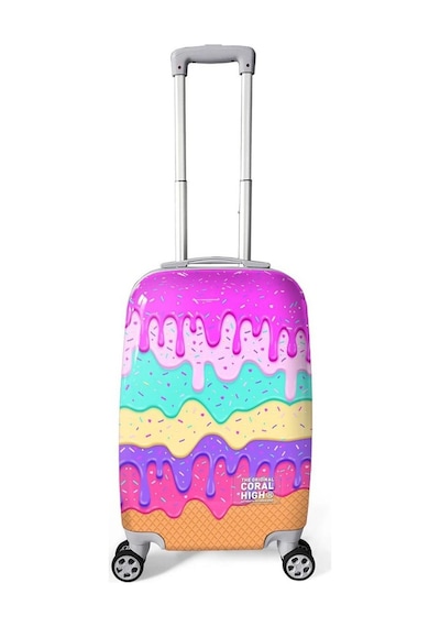 Coral High Renkli Desenli Kabin Boy Valiz 50cm 16539 Çok Renkli