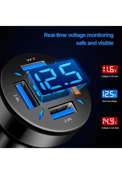 66w Araç Şarj Hızlı Şarj Çakmak Adaptörü 4-port Usb A + Usb C Hızlı Şarj Qc Pd 1pc Qc Pd 1pc