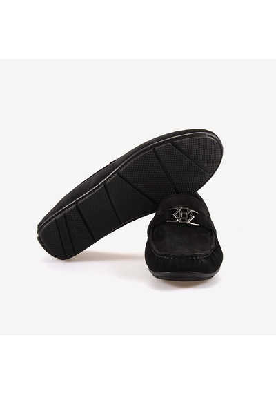 Mocassini Tokalı Erkek Loafer M584 Siyah Suet