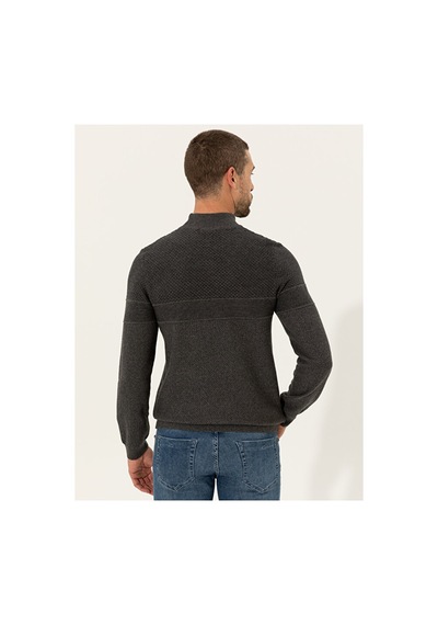 Pierre Cardin Slim Fit Yarım Balıkçı Yaka Triko Kazak 50241465-vr086 Çok Renkli