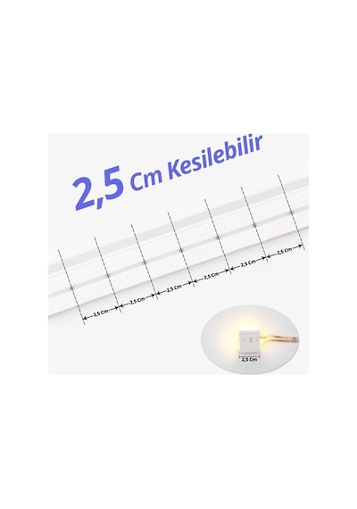 Powermaster Pm-5286 Silikon Kaplama 12 Volt 100 Metre Mavi Neon Led Şerit Aydınlatma Diğer