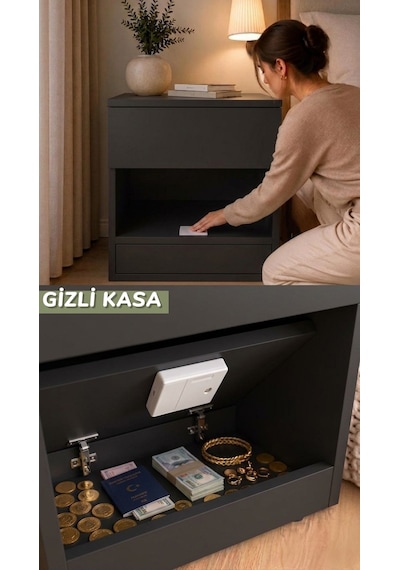 Gizli Komodin - Kasalı Komodin - Gizli Bölmeli Komodin - Akıllı Kasa - Komodin- Gizli Çekmece Komdin- Gizli Kasa Komodin- Kartlı Komodin Antrasit - Siyah Gizli Komodin - Kasalı Komodin - Gizli Bölmeli Komodin - Akıllı Kasa - Komodin- Gizli Çekmece Komdin- Gizli Kasa Komodin- Kartlı Komodin Antrasit - Siyah