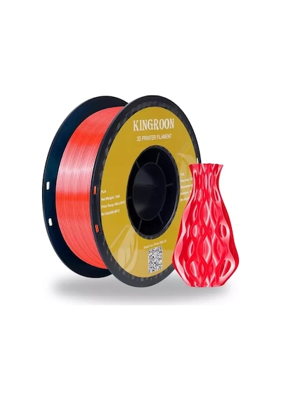 Kingroon Kırmızı Pla Silk Filament 1.75 Mm 1000gr