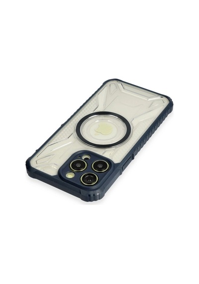 Apple iPhone Uyumlu 13 Pro Kılıf Prag Magneticsafe Kapak - Lacivert İtdark27671