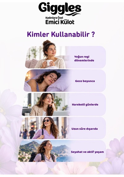 Giggles Lady Pants Yetişkin Kadınlara Özel Emici Külot Bez Medium Bel Ölçüsü 70-105cm 9'lu 5 Paket 45 Adet M