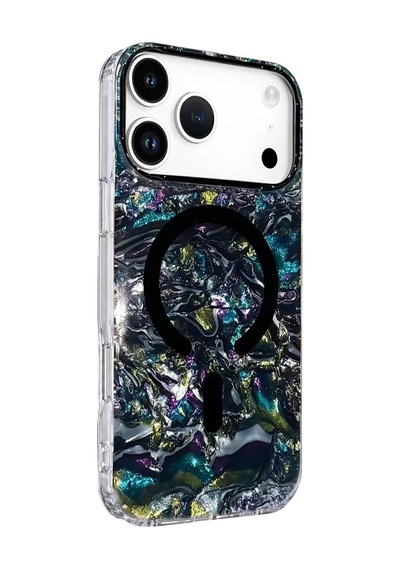 Onegif Apple İphone 17 Pro Mila Dalgalı Magsafe Kapak - Lacivert