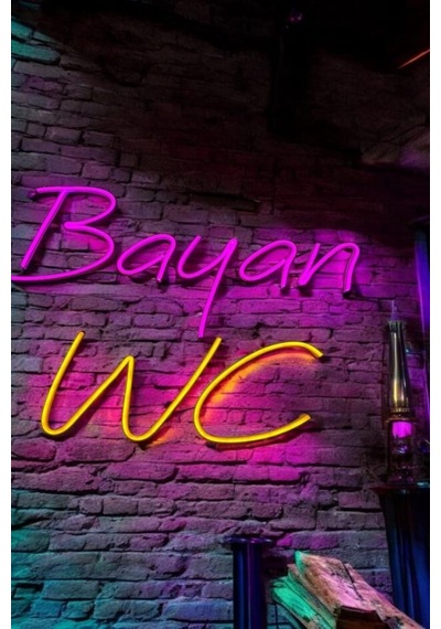Bayan Wc Neon Led Tabela Ölçü: 60x40 Cm