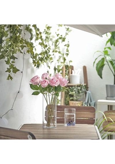 Ikea Smycka Yapay Çiçek, Pembe, 40 Cm, İç/dış Mekan Gül