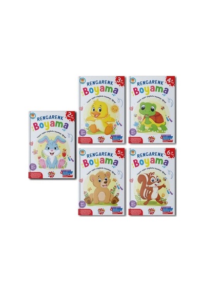 Rengarenk Boyama Seti - 5 Kitap Takım- Boyama Zamanı Yayınları