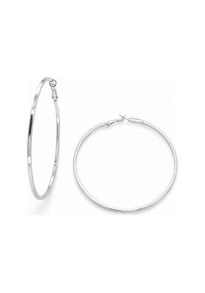 Çelik Halka Küpe 9 Cm Silver