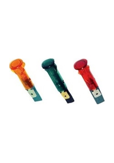 10mm Kırmızı Sinyal Lambası Soketli 220v