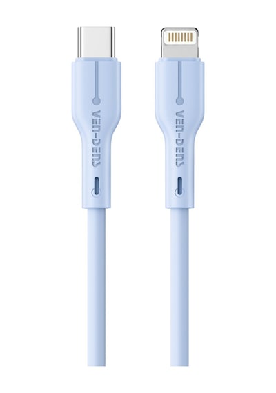 Ven-dens Vd-dc23cl 30 W Pd Type-c To Lightning Hızlı Şarj Ve Veri Kablosu, 1 Metre, Esnek Tpe, Mavi