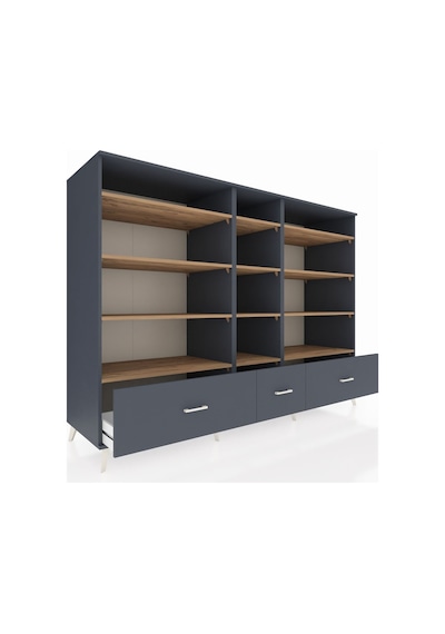 Kronos Dolap 12 Raflı 3 Çekmeceli 220x59x163 Antrasit-çam/antras Antrasit-çam/antrasit Kronos Dolap 12 Raflı 3 Çekmeceli 220x59x163 Antrasit-çam/antras Antrasit-çam/antrasit