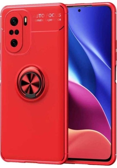 Xiaomi Redmi K40 Kılıf Zore Ravel Silikon Kapak Kırmızı