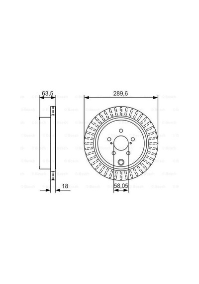 Bosch 0986479a83 Fren Diski Arka 289.6 Mm 18 17 Mm Hava Kanallı 26700aj010