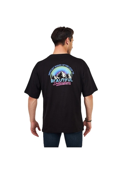 Ghassy Co. Erkek Oversize Sırt Ve Göğüs Baskılı Outdoor Tshirt Be (549329836)