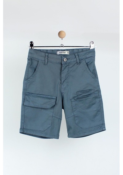 Jack Lions Erkek Bebek Poplin Şort Gri