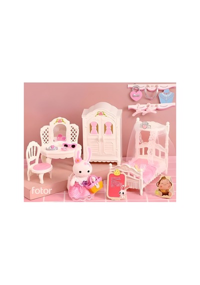 Mega By6616 Dreamy Mini Tavşan Büyük Yatak Odası Oyun Seti