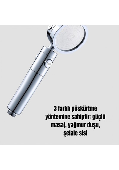 Masaj Modlu Su Tasarruflu Ayarlanabilir Duş Başlığı Yağmur Akışlı Çok Renkli