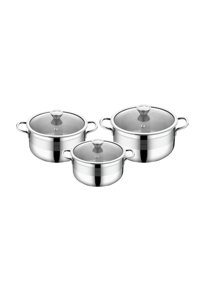 Saphire Saphire 6 Parça Derin Tencere Seti Cam Kap Çelik