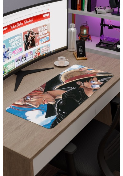 One Piece Kaymaz Dikişli Kauçuk Oyuncu Mousepad V3 - 70x30 Xl Gaming Mouse Pad Fare Altlığı