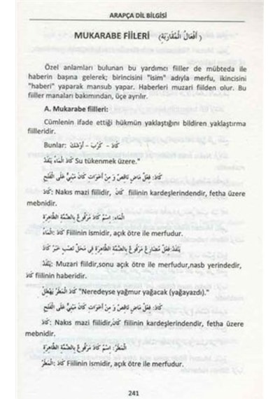 Arapça Dilbilgisi Nahiv  - Kadir Erbil  - Ravza Yayınları