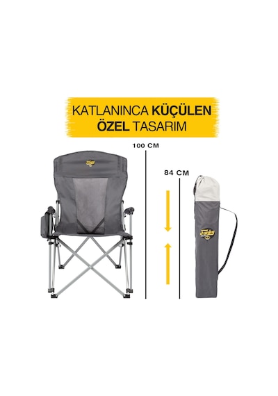 Funky Chaırs Big Small Kamp Sandalyesi - Gri Gri