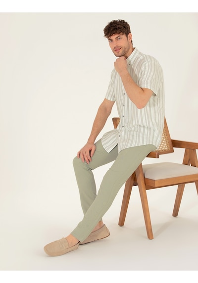 Pierre Cardin Erkek Açık Yeşil Kanvas / Chino Pantolon 50268095-vr092 Açık Yeşil