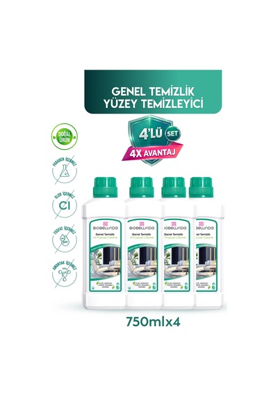 Doğal Ultra Konsantre Genel Temizlik 4x750 Ml 4'lü Set Diğer