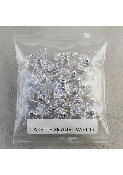 Açılı T Bağlantı Dereceli Çektirme Şeffaf Plastik Köşe Birleştirme Kelebek 25 Adet