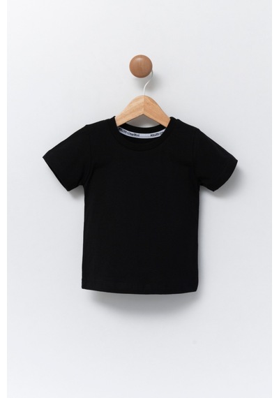Çocuk Bisiklet Yaka Basic Düz T-shirt %100 Pamuk 001