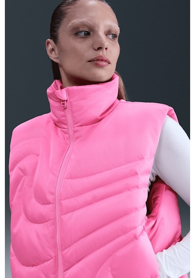 Nike Therma Fit Sportswear Swoosh Series Oversized Down West Oversize Kaz Tüyü Kadın Yelek Pembe