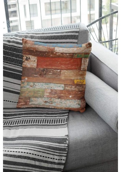 Çok Renkli Modern Çift Taraflı Yastık Kırlent Kılıfı Krl029n11
