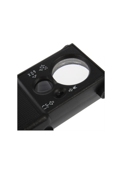 Büyüteç 30X 60X - Led Işıklı Aydınlatma - Cep Tipi Mercek