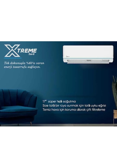 Midea Xtreme Save AG2Eco-24NXD0-I A+++ 24000 BTU Duvar Tipi Klima