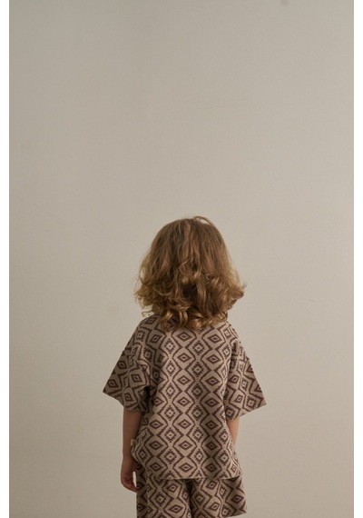 Oh La La Koala Kahverengi Boho Bloom Serisi Waffle T-shirt