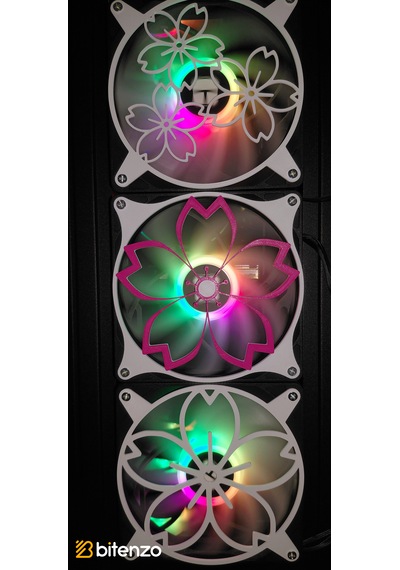 Botanik Desen 3 Lü 120x120 Mm Oyun Pc Aksesuarı, Masaüstü Bilgisayar Fan Kapağı Seti Çok Renkli