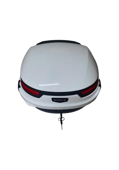 Xt21-w 28 Litre Motosiklet Arka Çanta Beyaz Parlak Su Geçirmez Abs Top Case Çift Kilitleme Üniversal Çok renkli