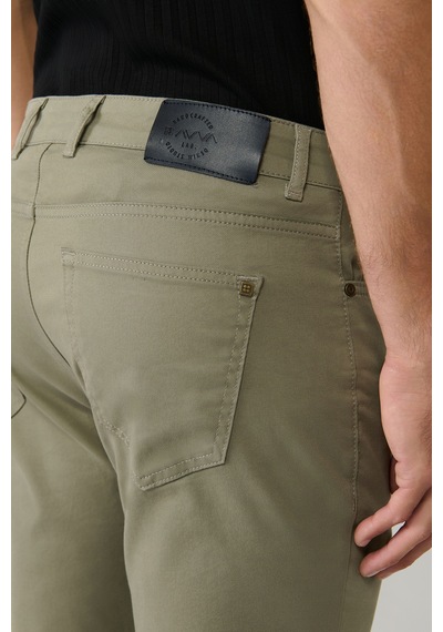 Avva Erkek Haki Klasik Bel Soft Touch Pamuklu Slim Fit Pantolon B003038