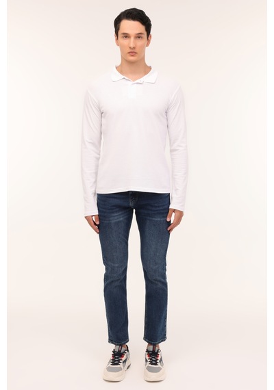 Kinetix Mb Sn329 Ukol Polo 4pr Beyaz Erkek Uzun Kol T-shirt 000000000101895357 Beyaz