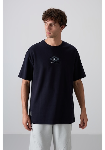 Tommy Life Lacivert Pamuklu Kalın Yumuşak Dokulu Oversize Fit Baskılı Erkek T-shirt - 88325 Lacivert Tommy Life Lacivert Pamuklu Kalın Yumuşak Dokulu Oversize Fit Baskılı Erkek T-shirt - 88325 Lacivert