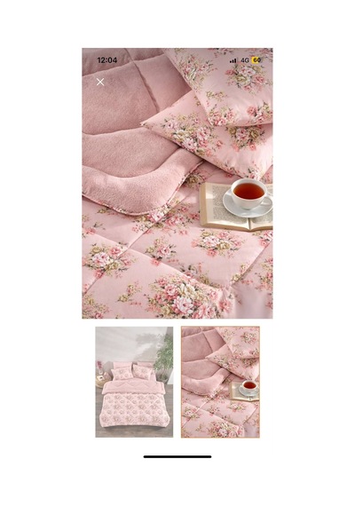 Welsoft Çift Kişilik Yorgan 195x215 Cm Çift Taraflı Ultra Yumuşak Silikon Dolgulu Pembe Pembe