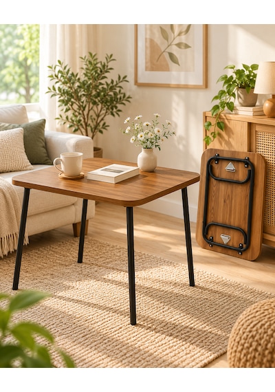 Katlanabilir Sehpa 50x80 - Çam Atlantik Çam